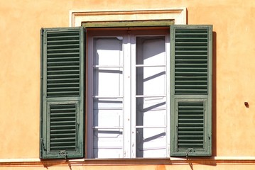 Windows on the facade of a house