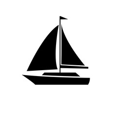 sailing yacht transportation icon