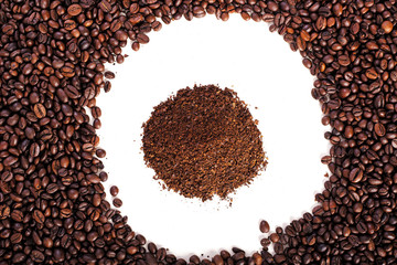 roasted coffe bean background