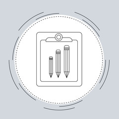 clipboard with pencil line icon