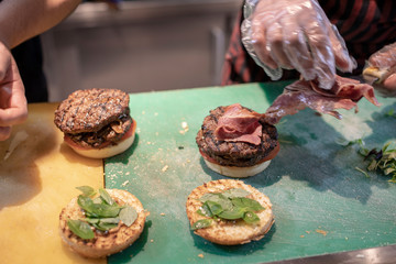 Put the burger on the bread
