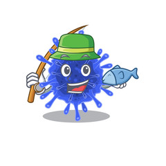 A Picture of funny Fishing bacteria coronavirus design