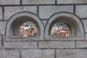 Czechia Cesky Krumlov wall view