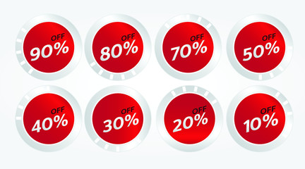 red banner promotion tag design for marketing