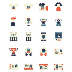 online learning icon set design part 2. perfect for application, web, logo and presentation template. icon design flat style