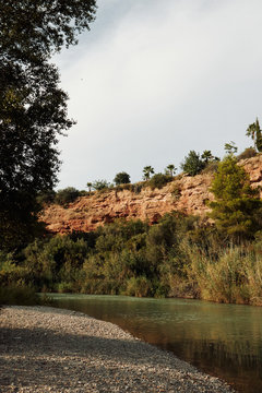 Rio mijares in its passage through Villarreal, Castellon, Spain