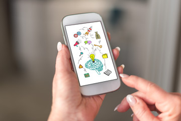 Business idea concept on a smartphone