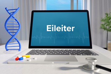 Eileiter – Medizin, Gesundheit. Computer im Büro mit Begriff auf dem Bildschirm. Arzt, Krankheit, Gesundheitswesen