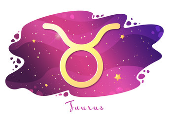 Sign of the zodiac of Taurus, vector illustration