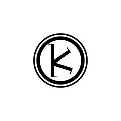 K letter logo template vector icon illustration