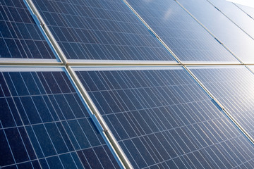Solar panels. Photovoltatic power industry.