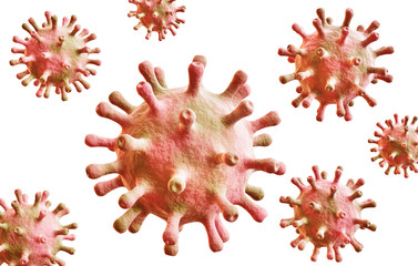coronavirus 2019-ncov model, isolated on white background, medical illustration, 3d render image