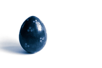 Easter egg in classic blue color.