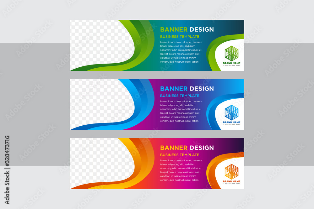 Poster vector abstract geometric design banner web template. modern design. web background with gradient co