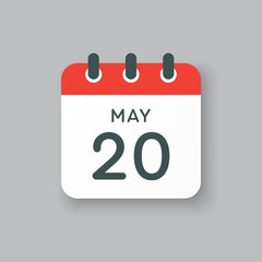 Calendar day 20 May, days of the year