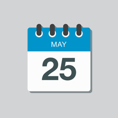 Calendar day 25 May, days of the year