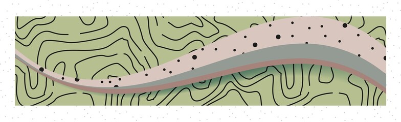 Abstract vector illustration in trendy flat style colors background with space for text. Wallpaper, banner, greeting card, poster