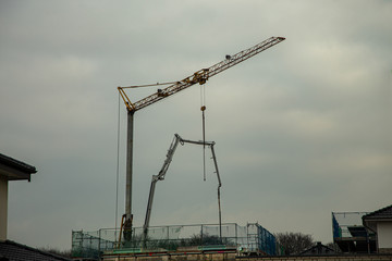 Baukran auf einer Baustelle