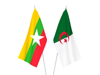 Myanmar and Algeria flags