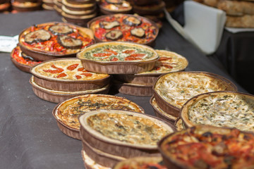 Round Vegetarian Tortillas with Different Tastes