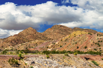 Fototapeta na wymiar Desert Mountains in the Lake Mead National Recreation Area near Laughlin, Nevada