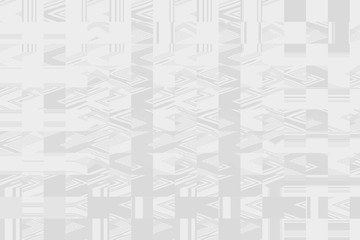 White background with a graphic pattern of lines and stripes, texture of gray zigzags and waves. Modern abstract design in bright colors, a template for a screensaver.