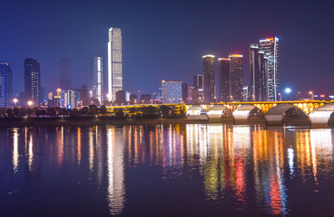 Naklejka premium Changsha night view