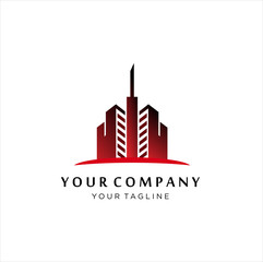 Obraz premium Real Estate Logo Design. Creative abstract real estate icon logo template, Creative Building Concept Logo Design Template, logo design inspiration