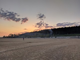 sunset on the beach