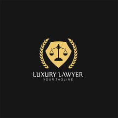 Creative Law Concept Logo Design Template