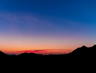 sunrise in mountains