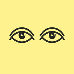 Flat Eye symbol health eyes