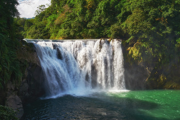 Fototapeta premium Shifen waterfall known as Taiwan's Niagara falls