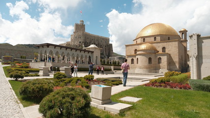 Akhaltsikhe, Georgia, Europe May 3, 2019: Rabati Castle is a great medieval castle complex and very popular tourist place