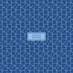 Cover template design with blue geometric pattern