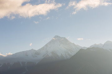 Fototapeta premium Majestic China Snow Mountain.Stunning Chinese natural landscape.Mountainous landscape. 