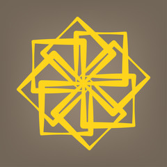 Editable Abstract Icon Design with Yellow Color Highlight