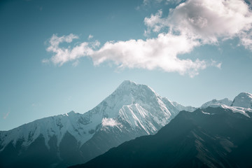 Majestic China Snow Mountain.Stunning Chinese natural landscape.Mountainous landscape. 