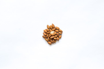 Heaps of healthy raw almonds.