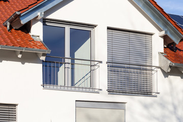 new building facade with windows