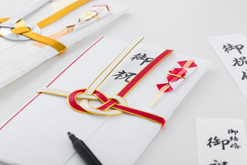 祝儀袋のクローズアップのイメージ写真