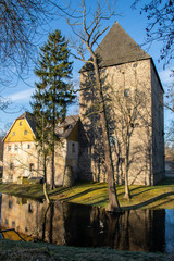 Obraz premium Medieval knight's tower in Siedlecin near Jelenia Góra