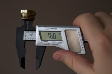 Caliper with solar battery