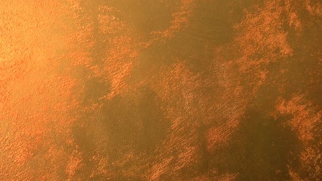 Original gilden ornamental pattern. Venetian Plaster. Dolly shot.