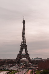 View of the Eiffel Tower in Paris, France