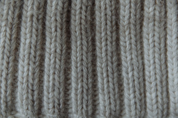 folds of grey wool close up