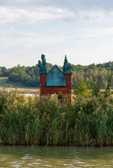 statue Mem Götakanal Sweden landscape