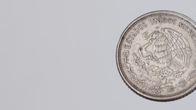 Benito Juarez on old 50 pesos coin from Mexico, 1986.