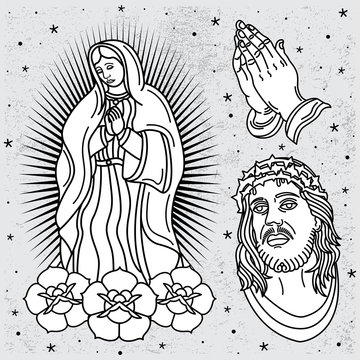 vector religious tattoo patterns