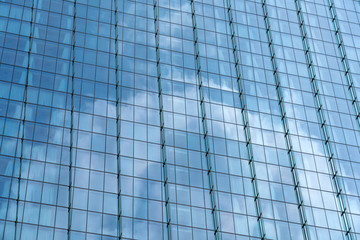 skyscraper windows close up